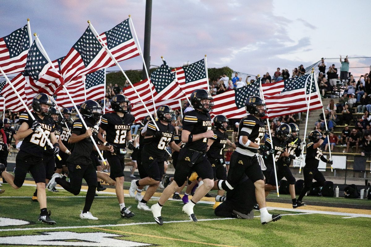 Roy football honors military families before loss to Hurricane on Oct. 7